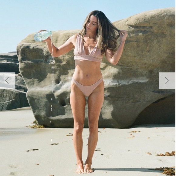 Kinilife Pink Glimmer Curve Brief Swim Bottom - Picture 2 of 5